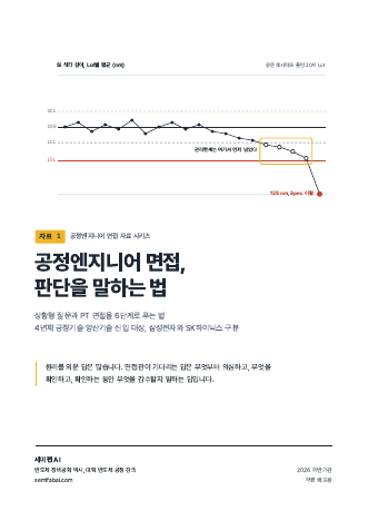 자료 1 공정엔지니어 면접, 판단을 말하는 법 표지